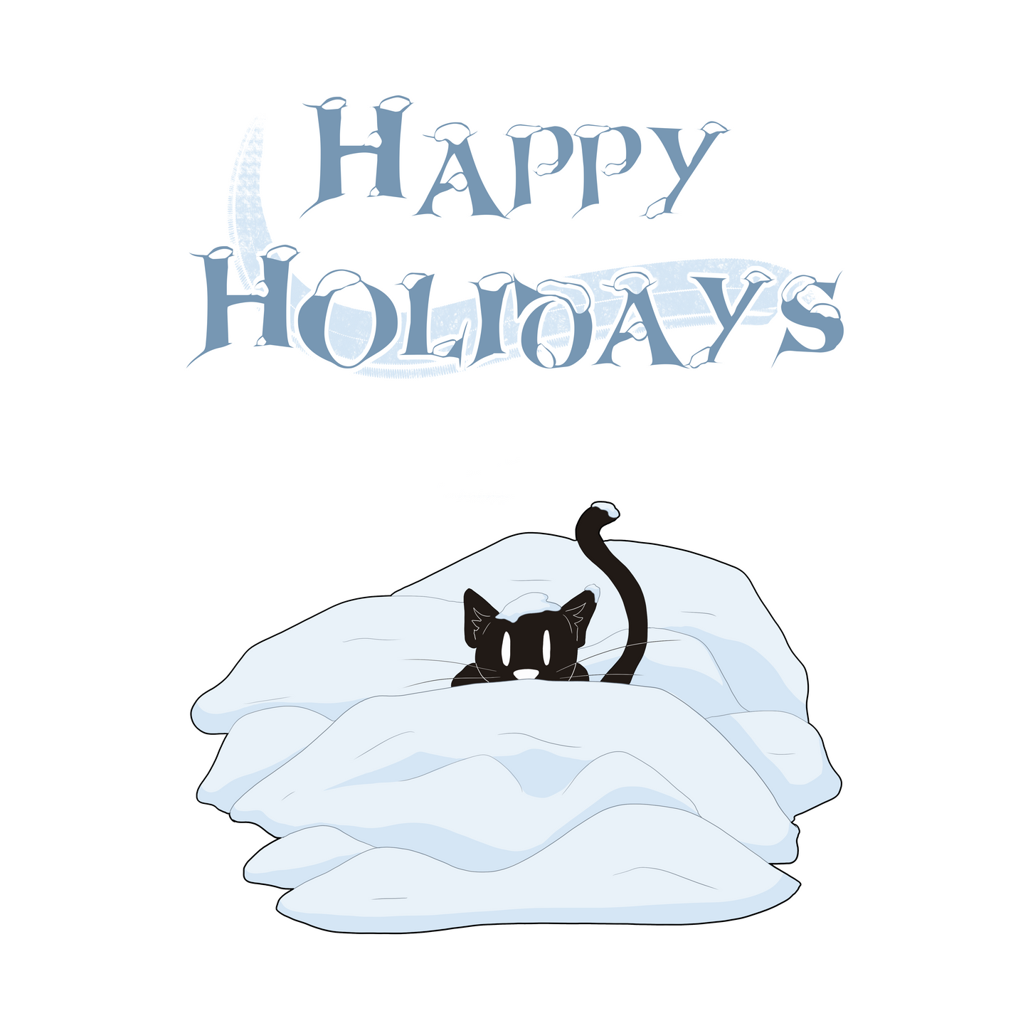 Cat Happy Holidays Card