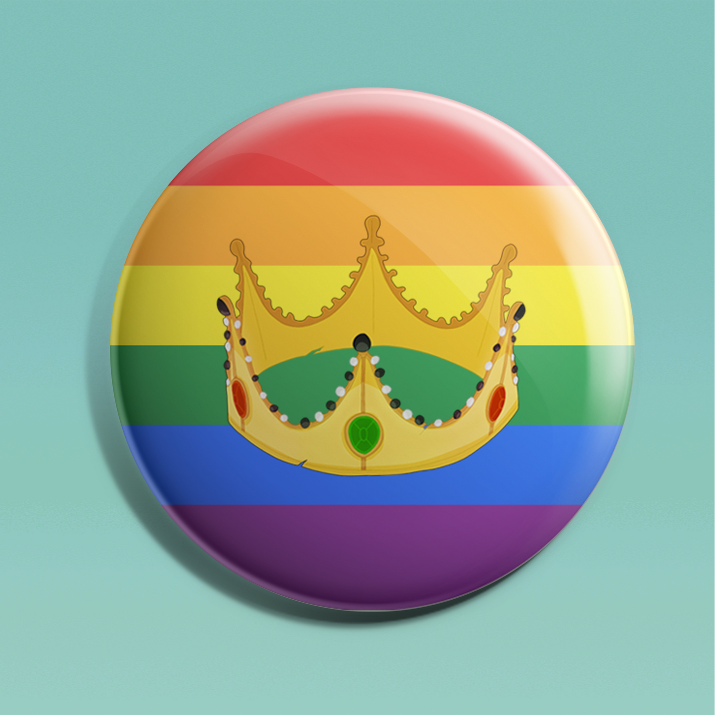 Ranboo Crown Rainbow Badge