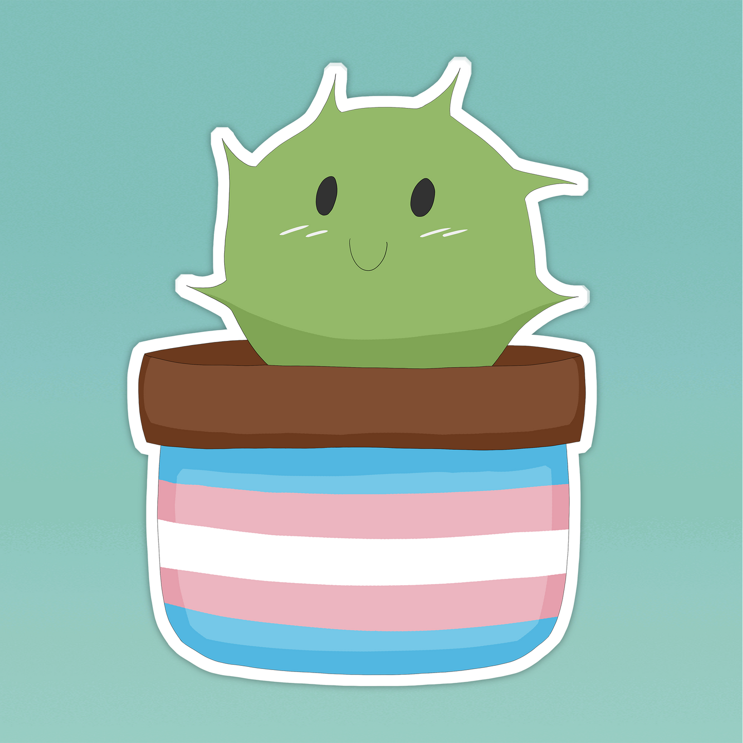 Transgender Cactus Sticker
