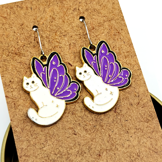 Butterfly Cat Earrings