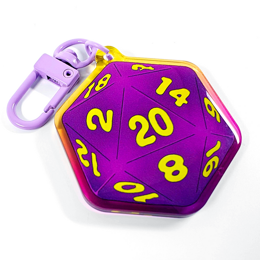 Roll 20 Dice Keychain