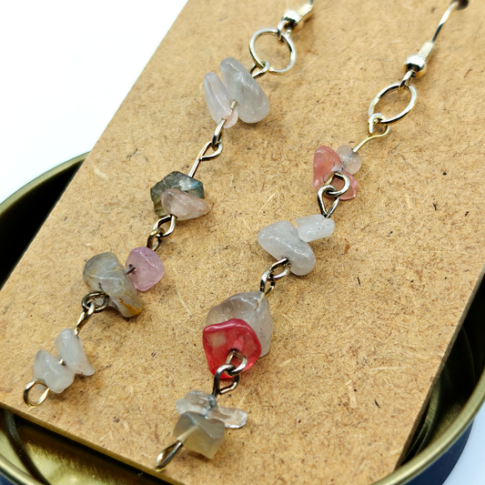 Pink Crystals Earrings (OOAK)