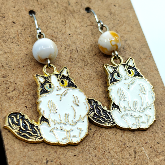 Fluffy Cat Earrings