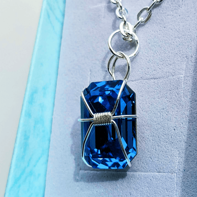OOAK Blue Spider Pendant