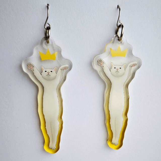 Long Cat Earrings