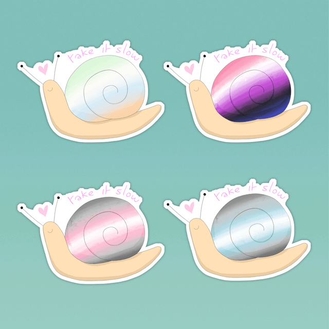 Snail Pride Stickers
