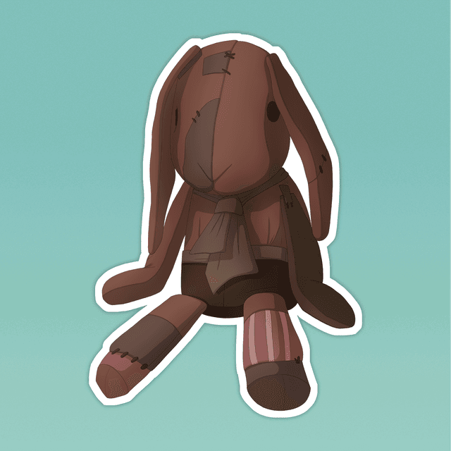 Powder Bunny Sticker