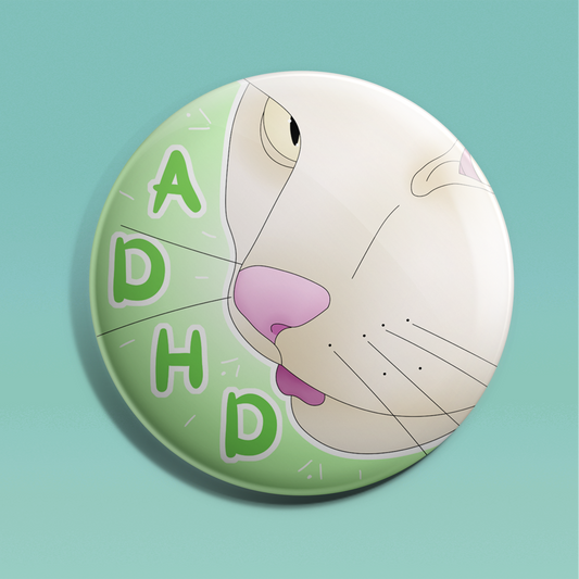 ADHD Cat Badge