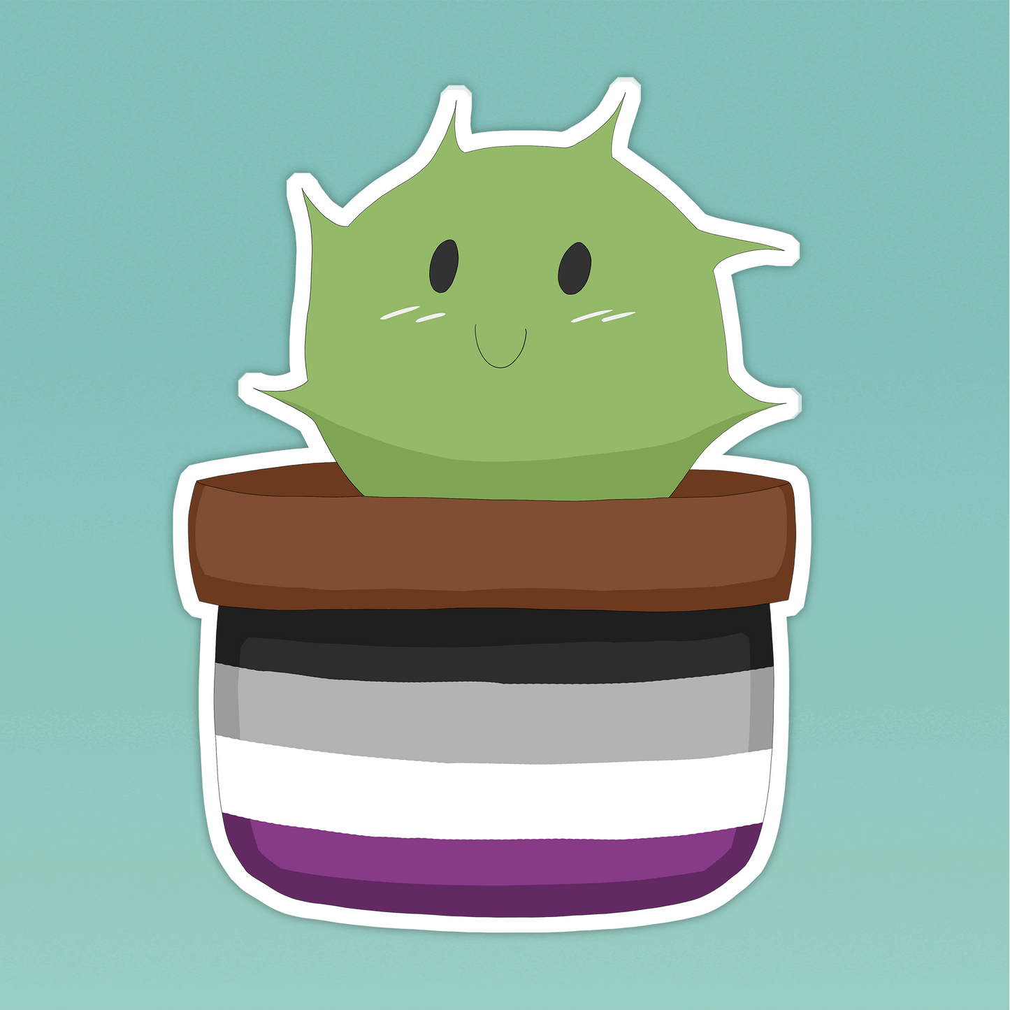 Asexual Cactus Sticker