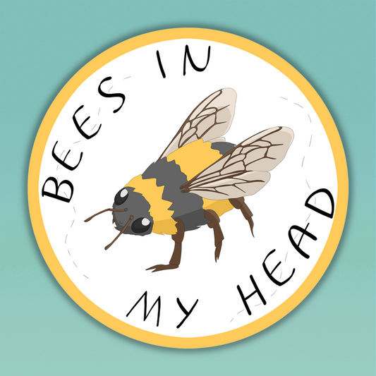 Bees In My Head Sticker