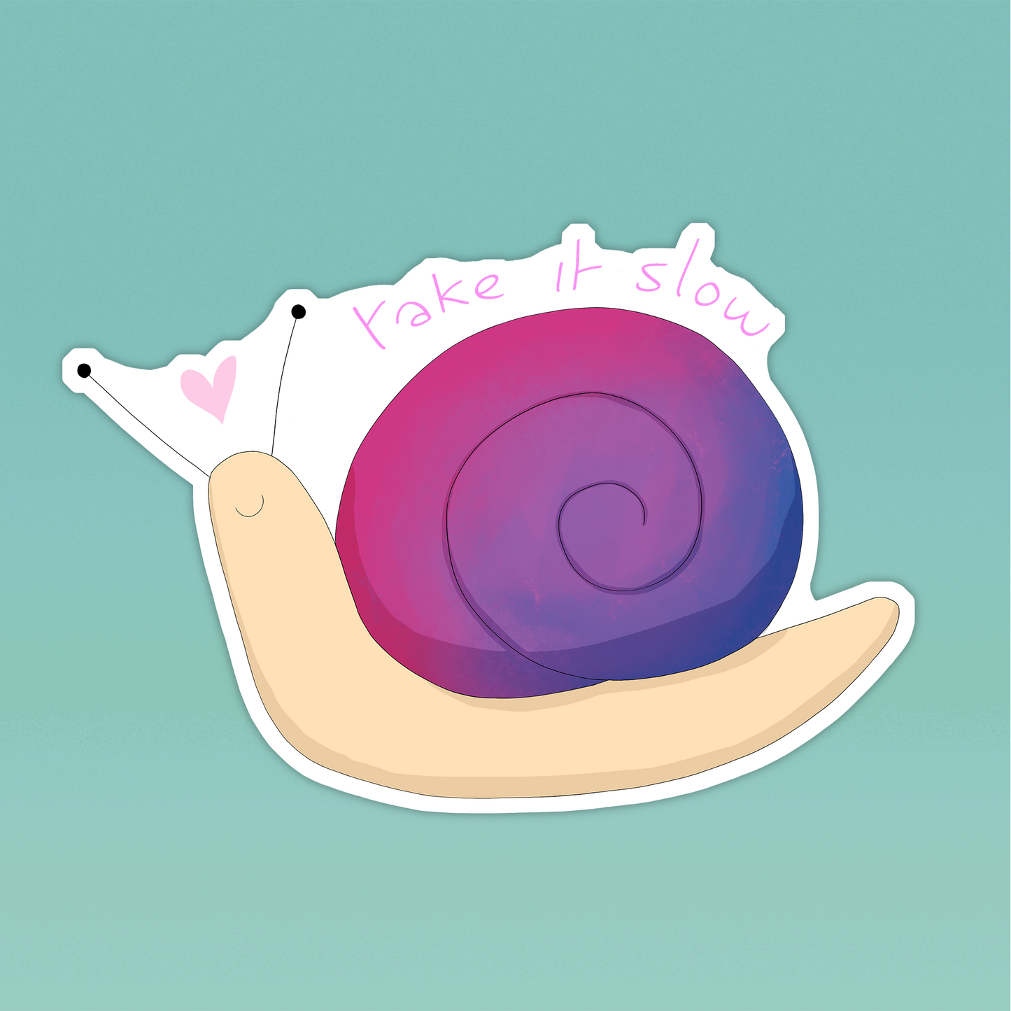 Bisexual Snail Sticker