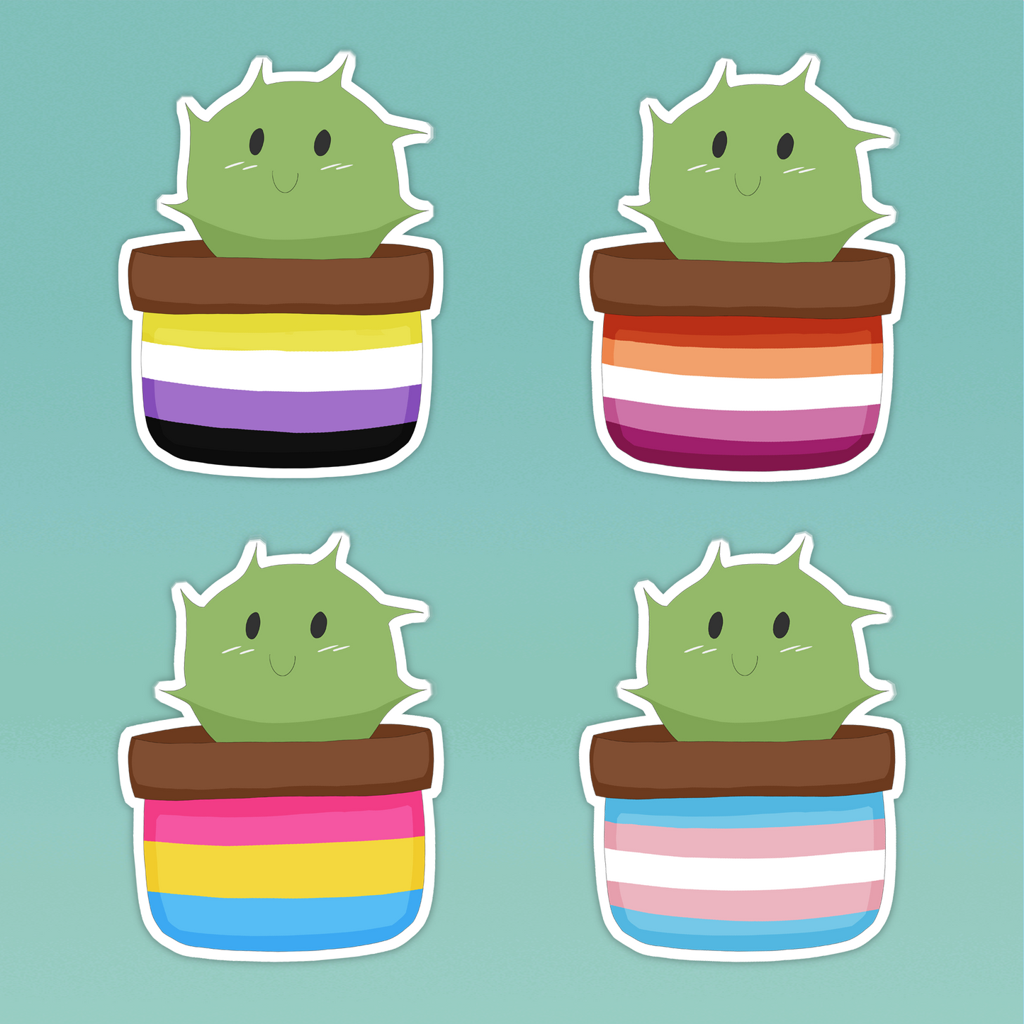 Cactus Pride Stickers