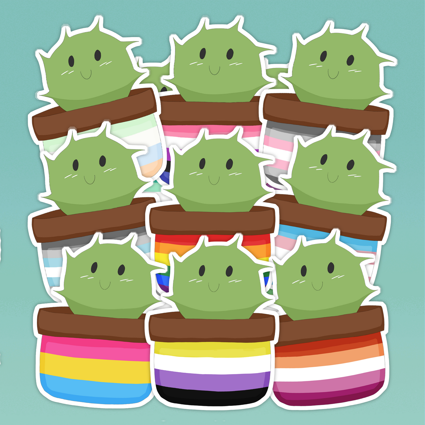 Cactus Pride Stickers