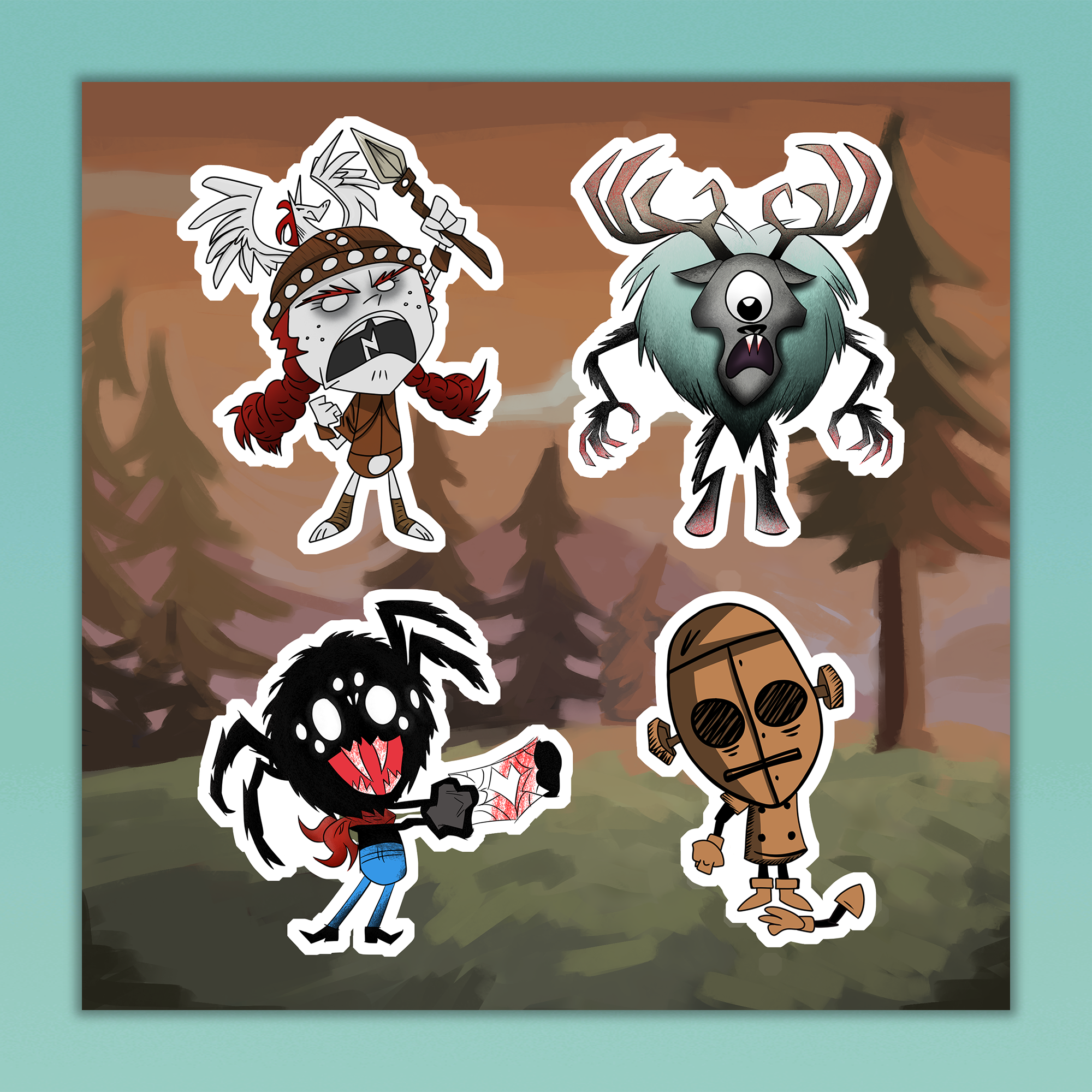 Don't Starve Sticker Sheet – Silva & Rain