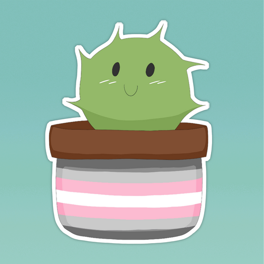 Demigirl Cactus Sticker