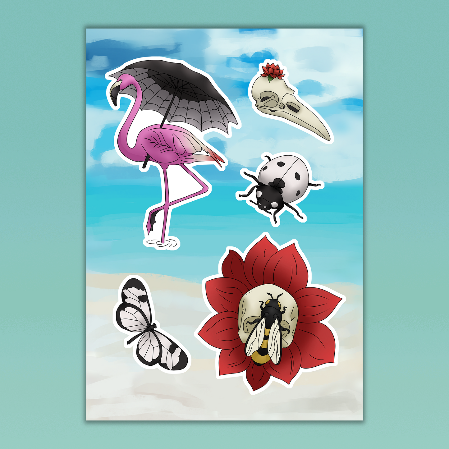 Goth Summer Sticker Sheet