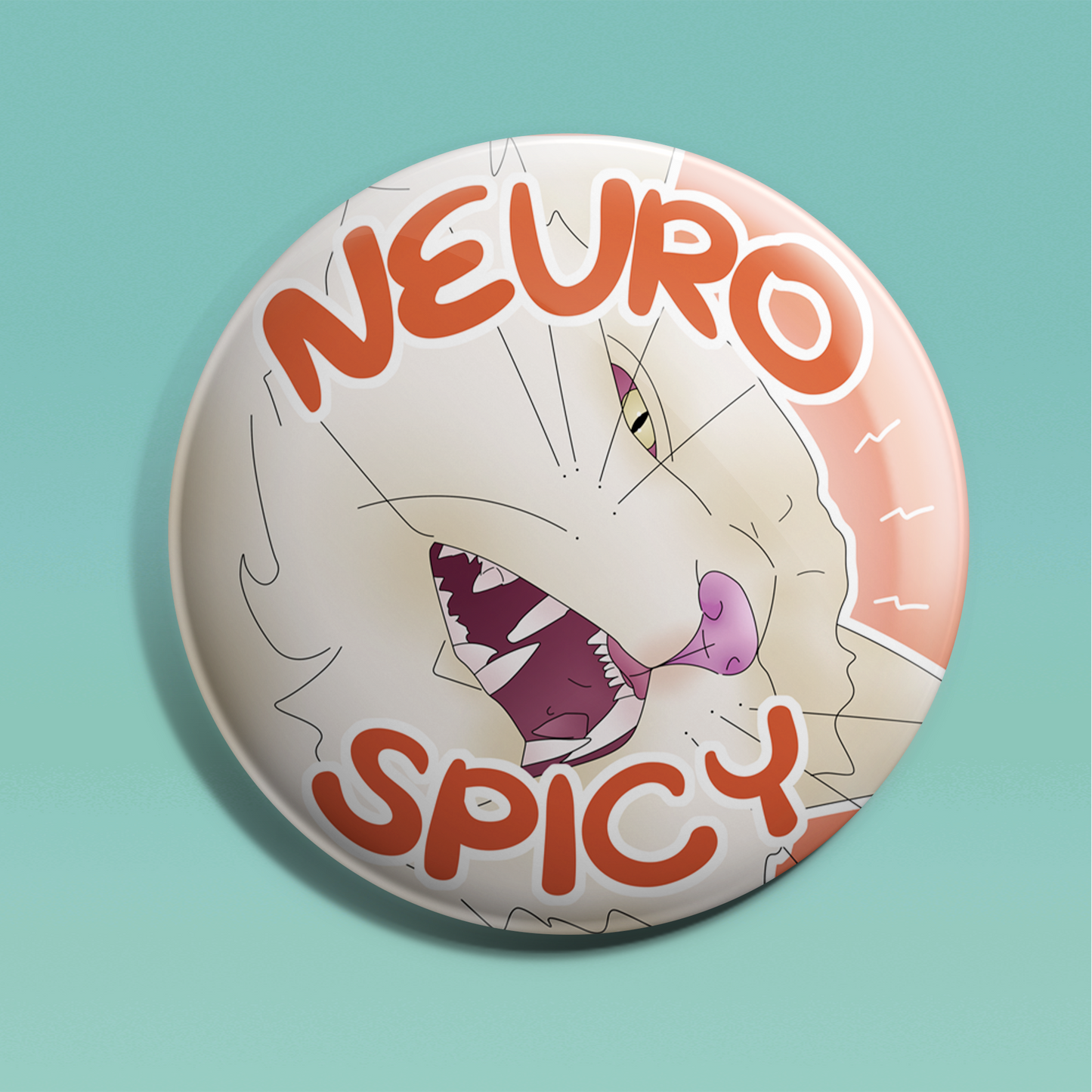 Neurospicy Cat Badge