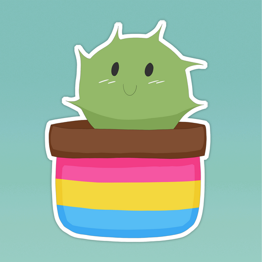 Pansexual Cactus Sticker