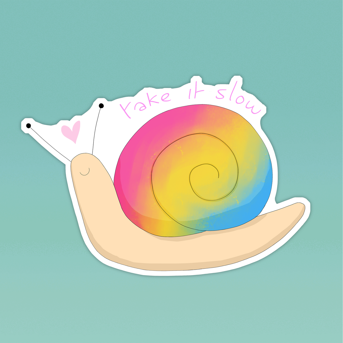 Pansexual Snail Sticker