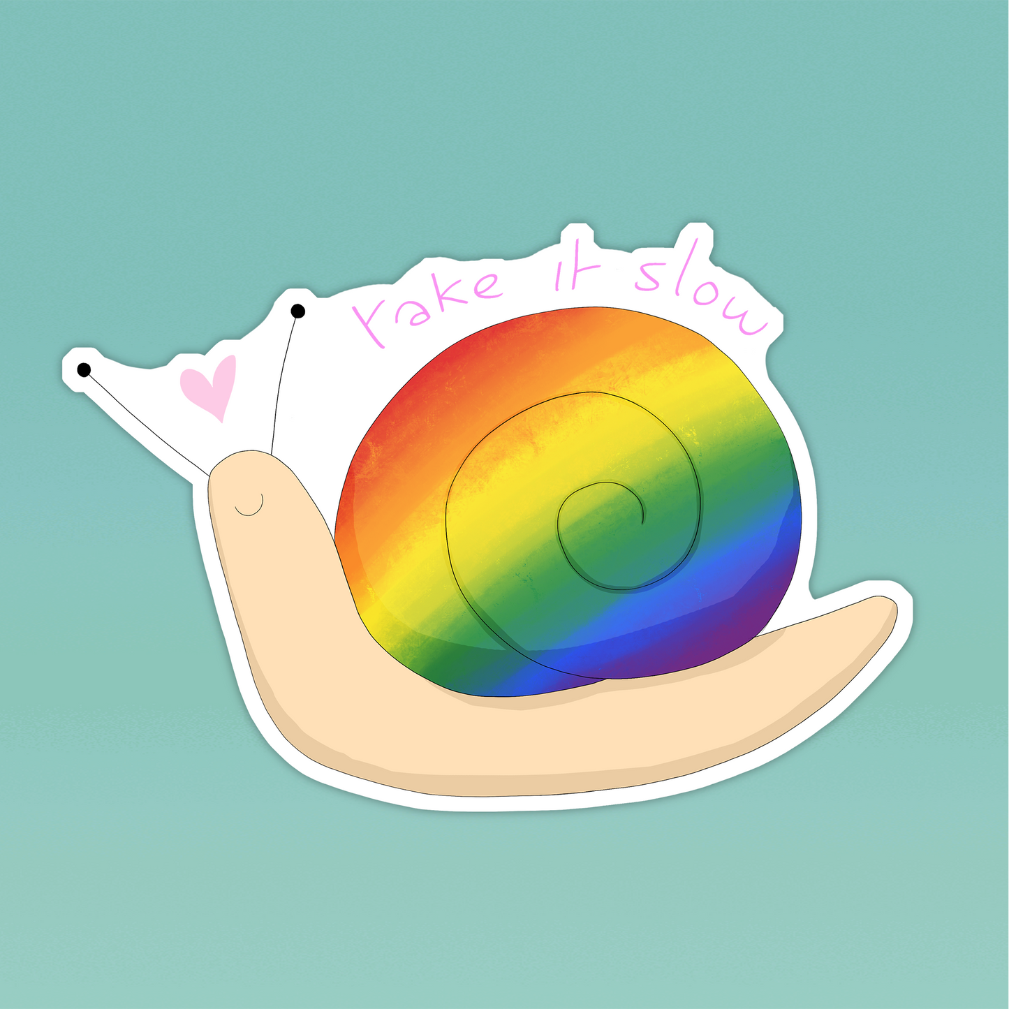 Rainbow Snail Sticker