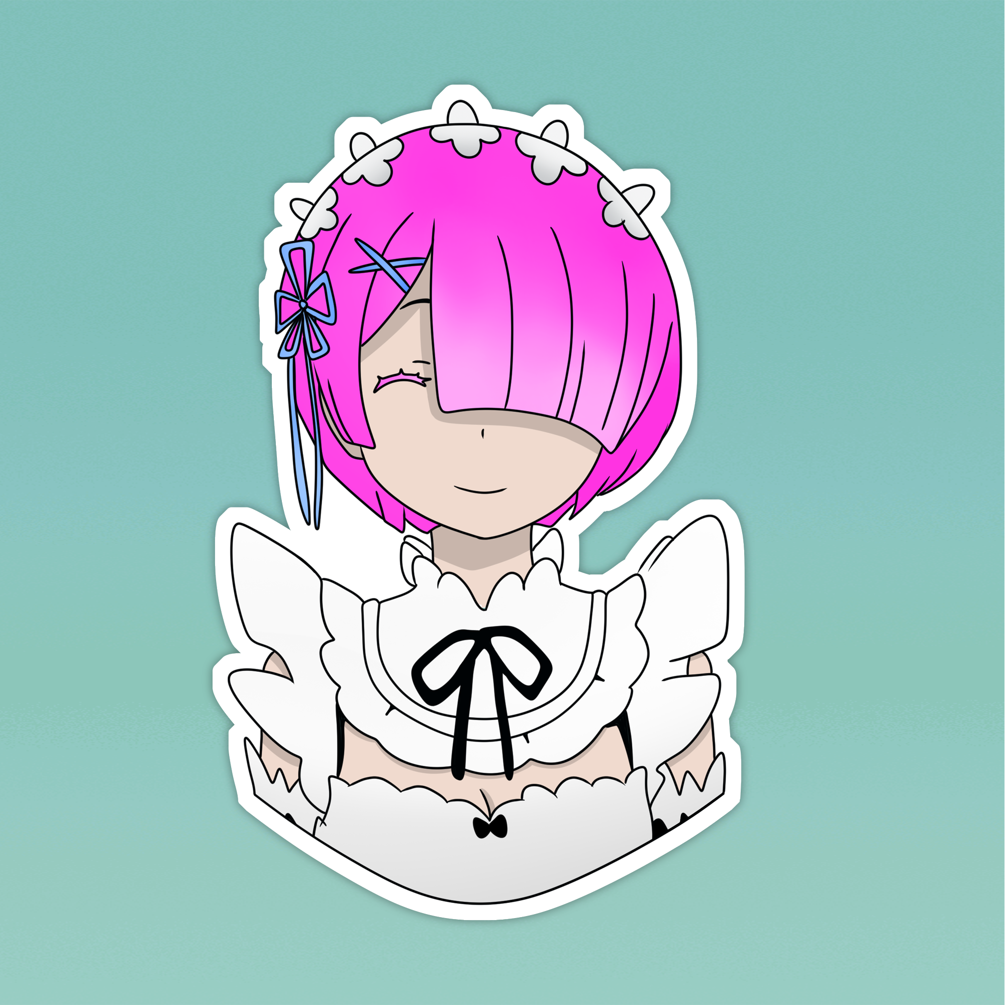 Re:Zero Ram Sticker – Silva & Rain
