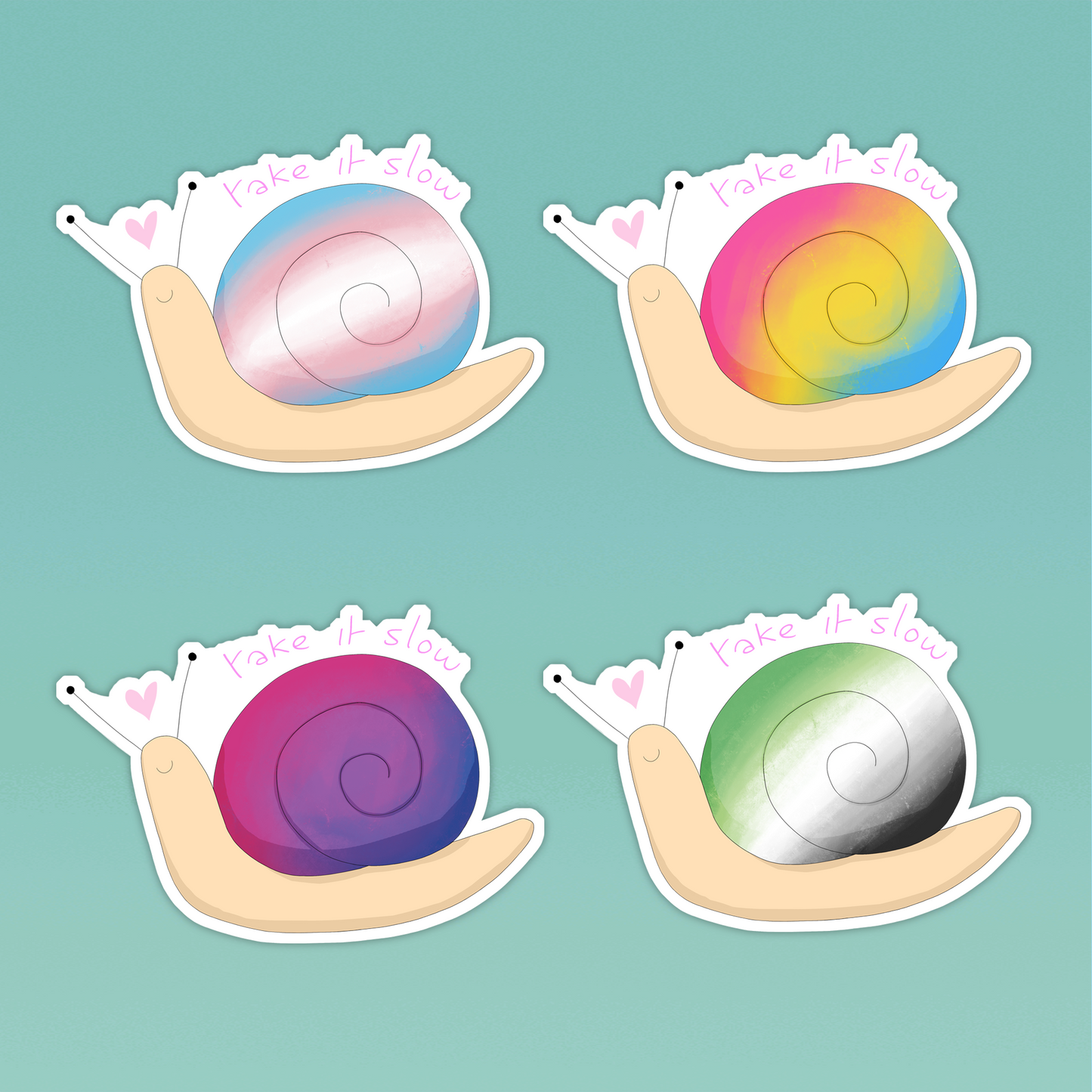Snail Pride Stickers