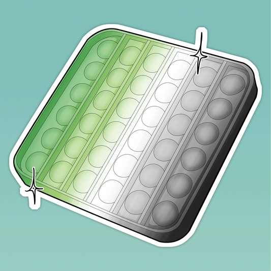 Aromantic Stim Toy Sticker