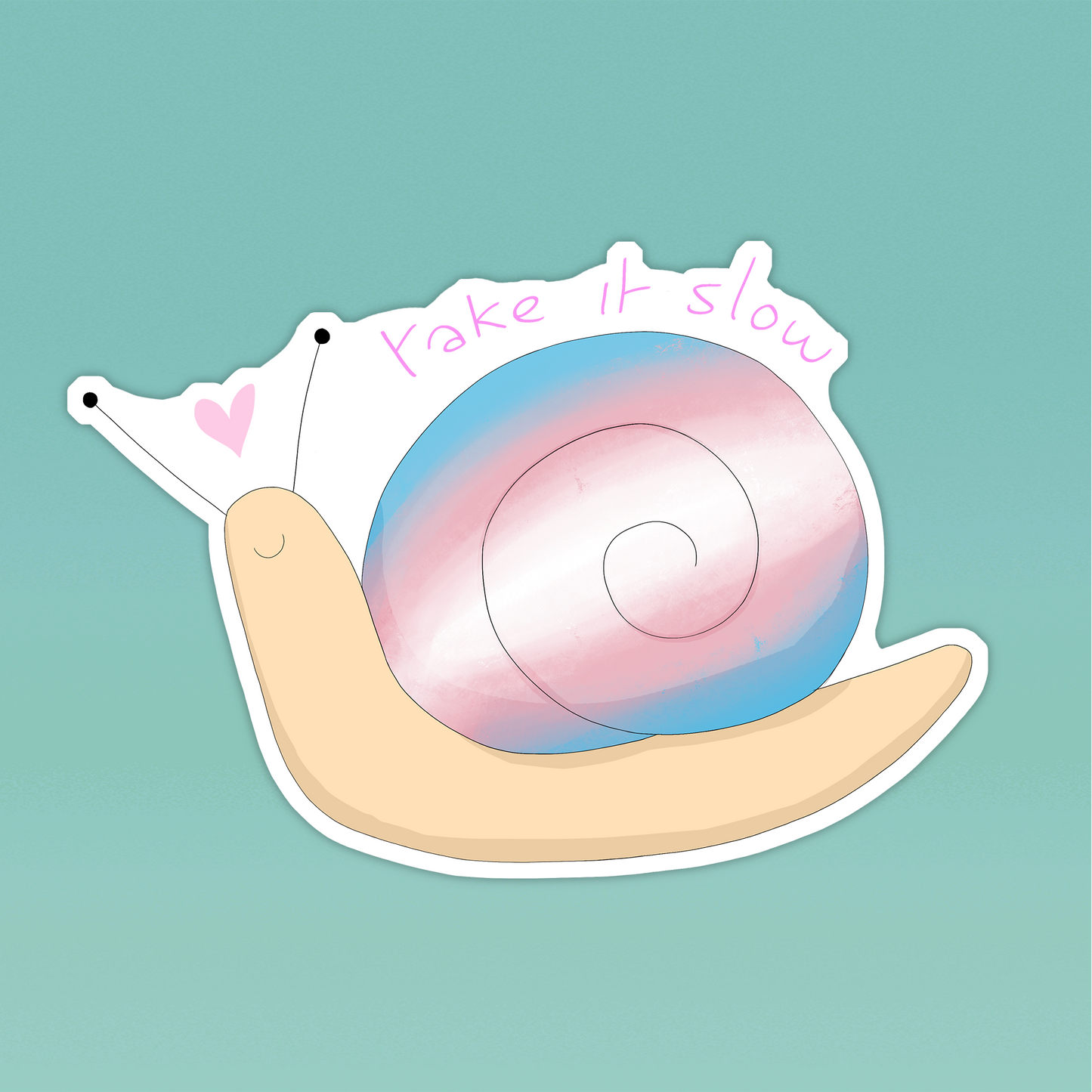 Transgender Snail Sticker