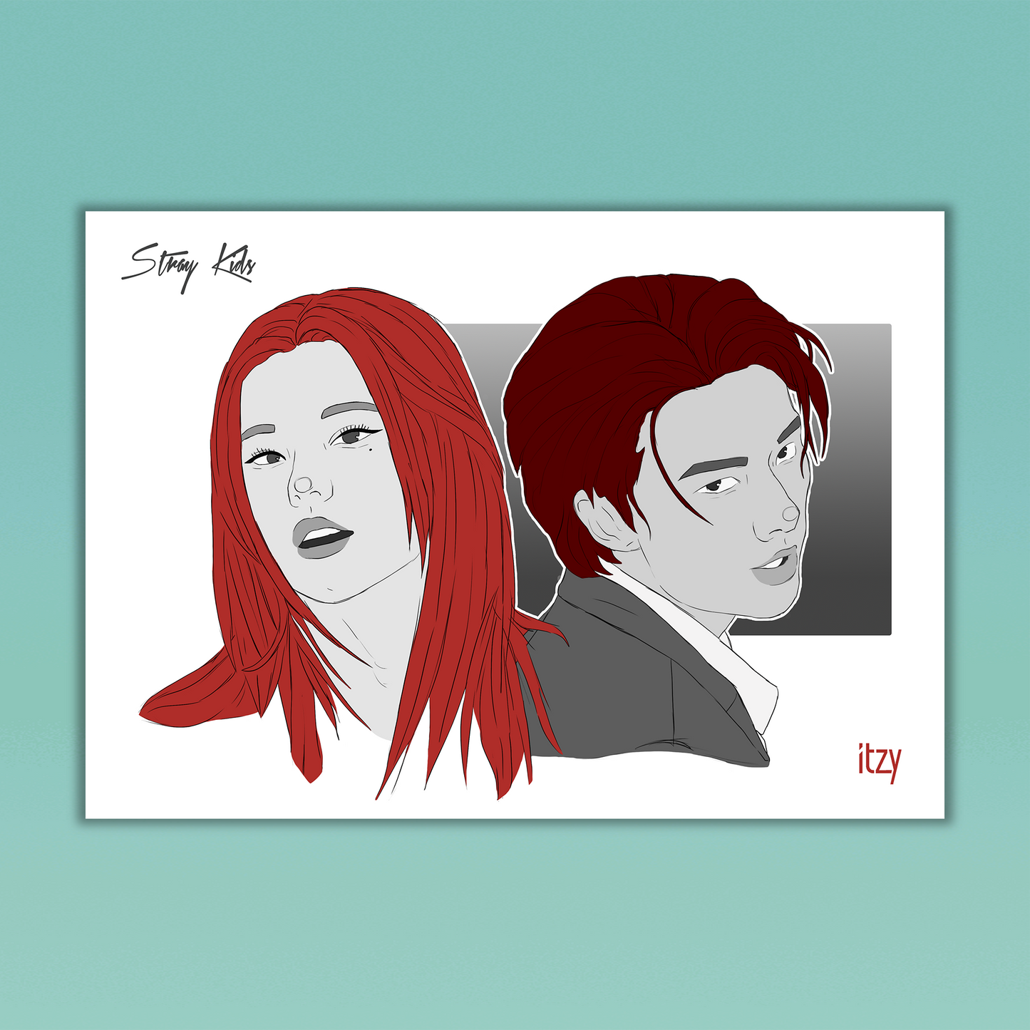 Itzy Yeji Hyunjin Print