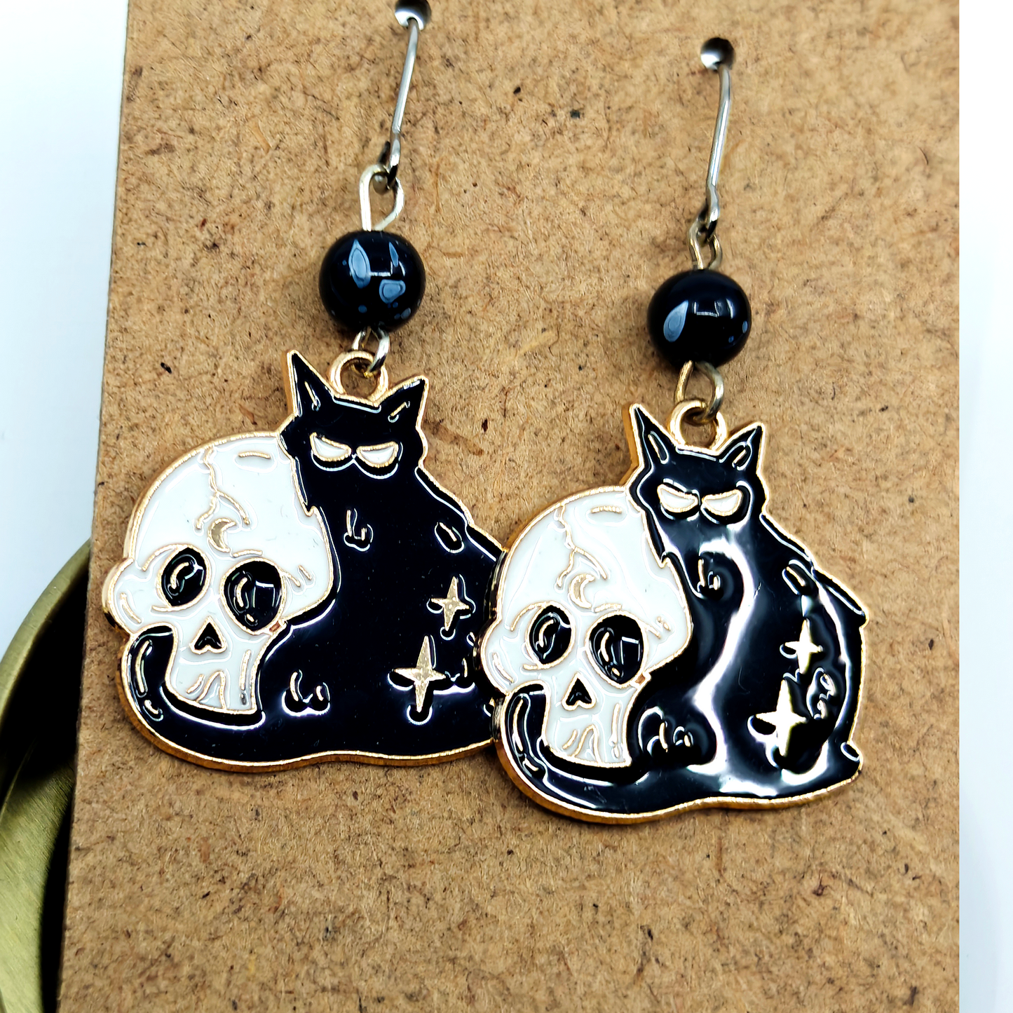 Cat Skull Earrings