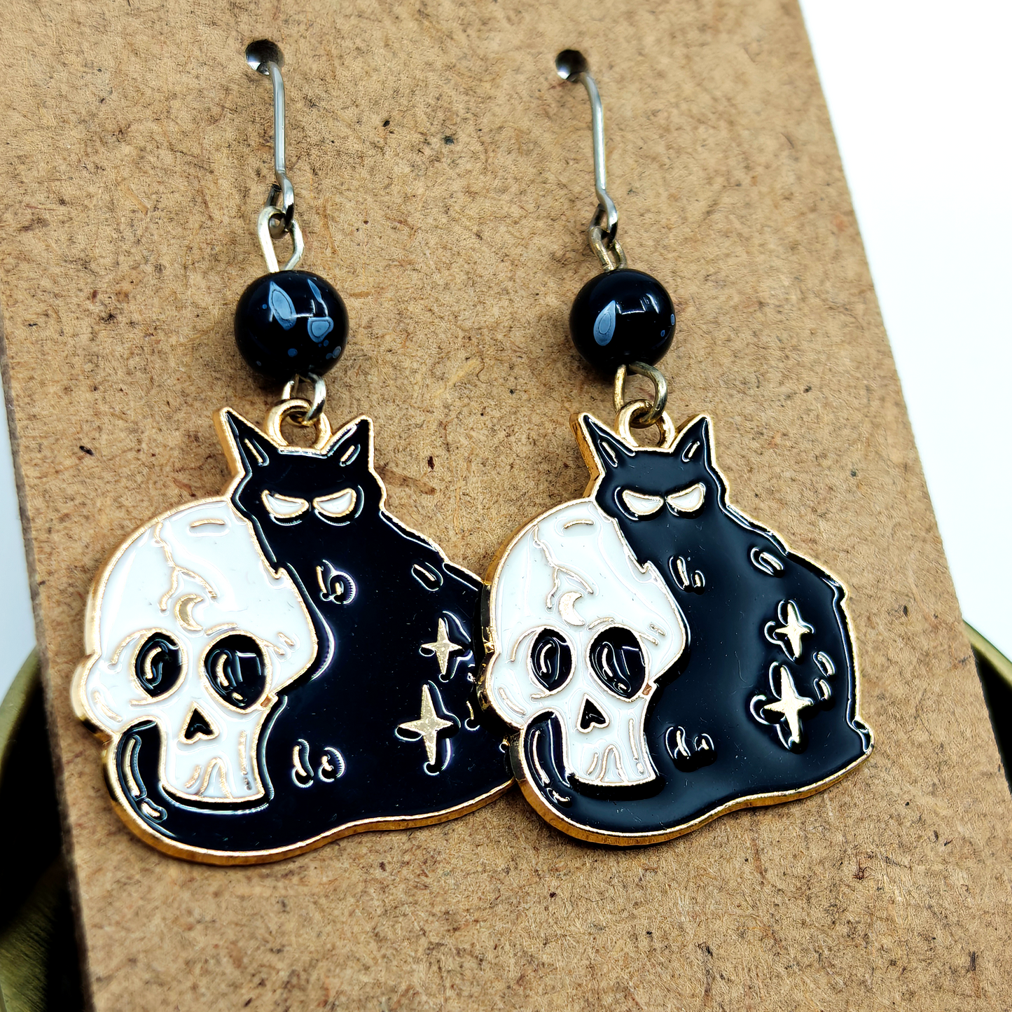 Cat Skull Earrings