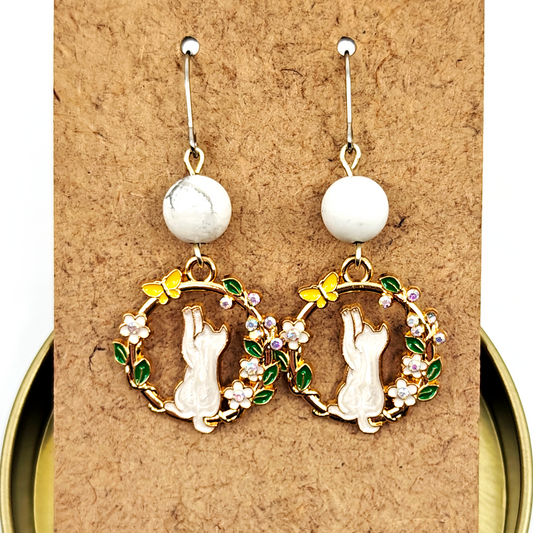Standing Cat Earrings