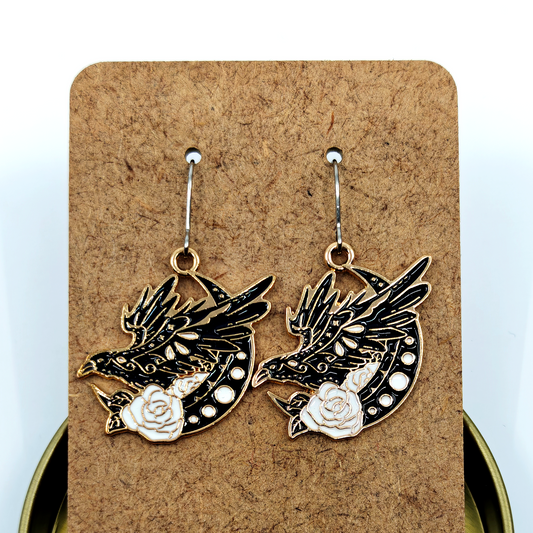 Black Bird Earrings