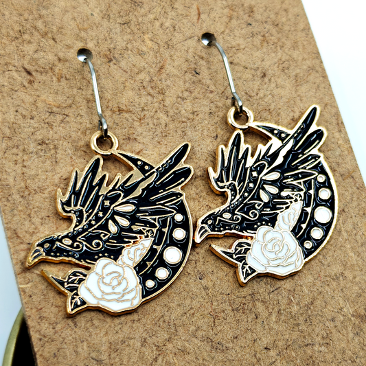 Black Bird Earrings