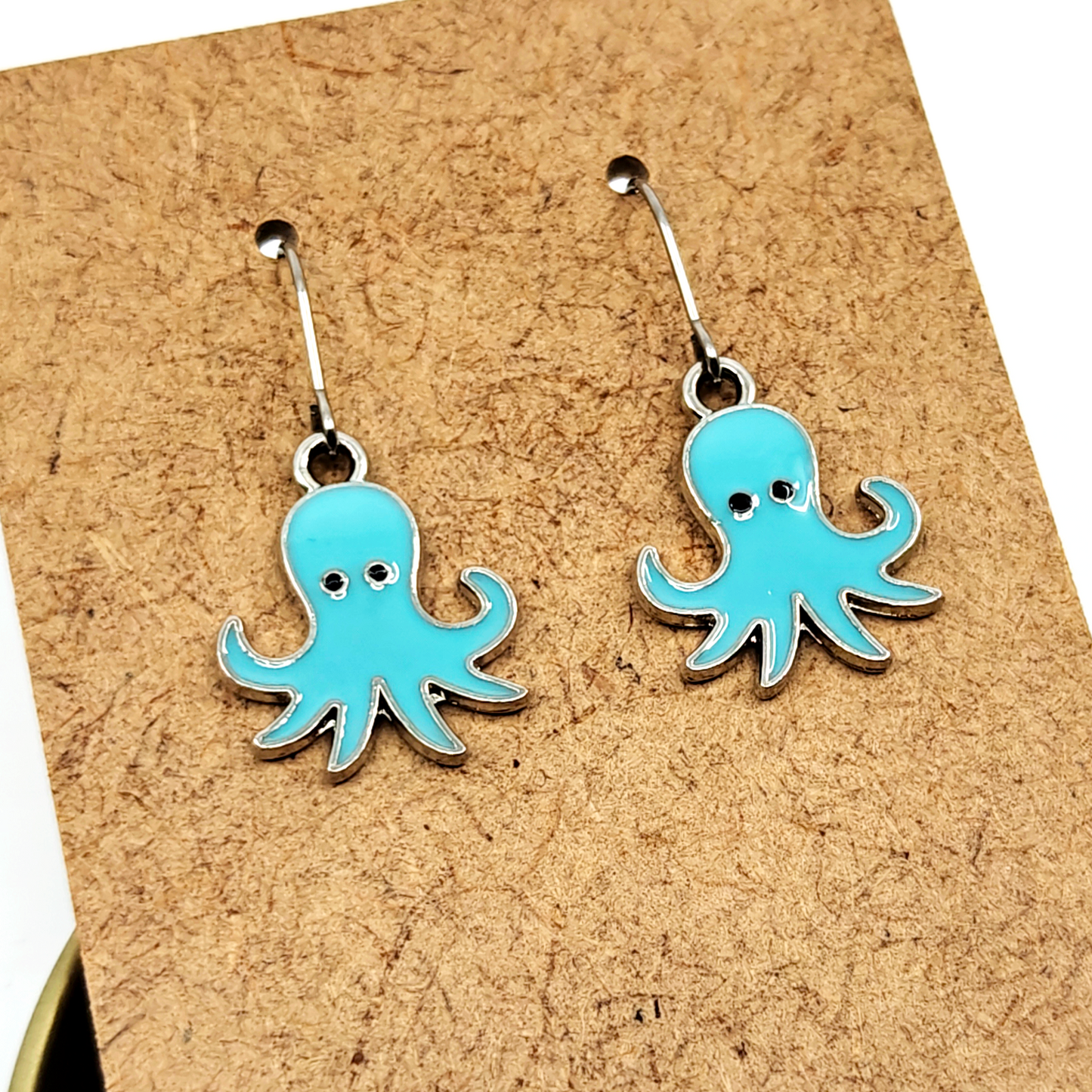Blue Octopus Earrings
