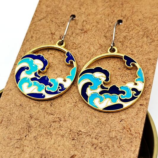 Blue Waves Earrings