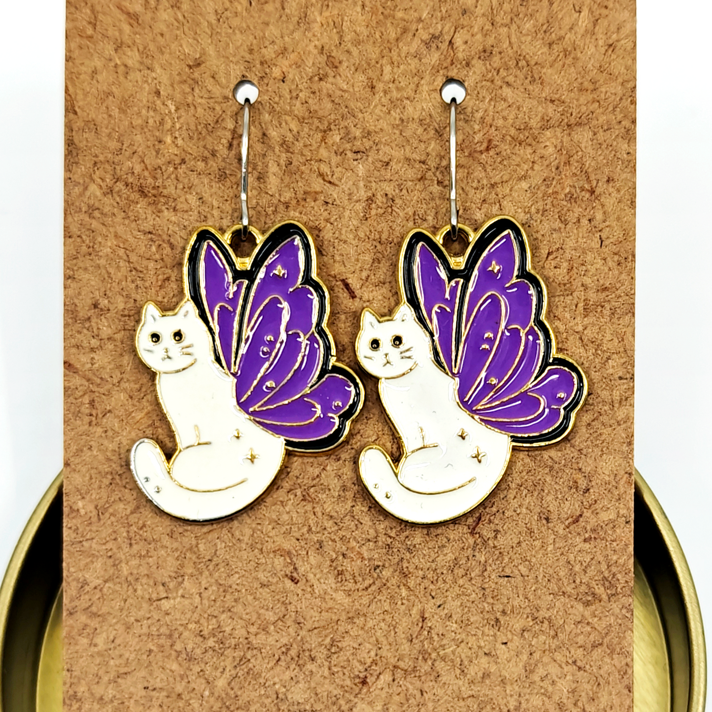 Butterfly Cat Earrings