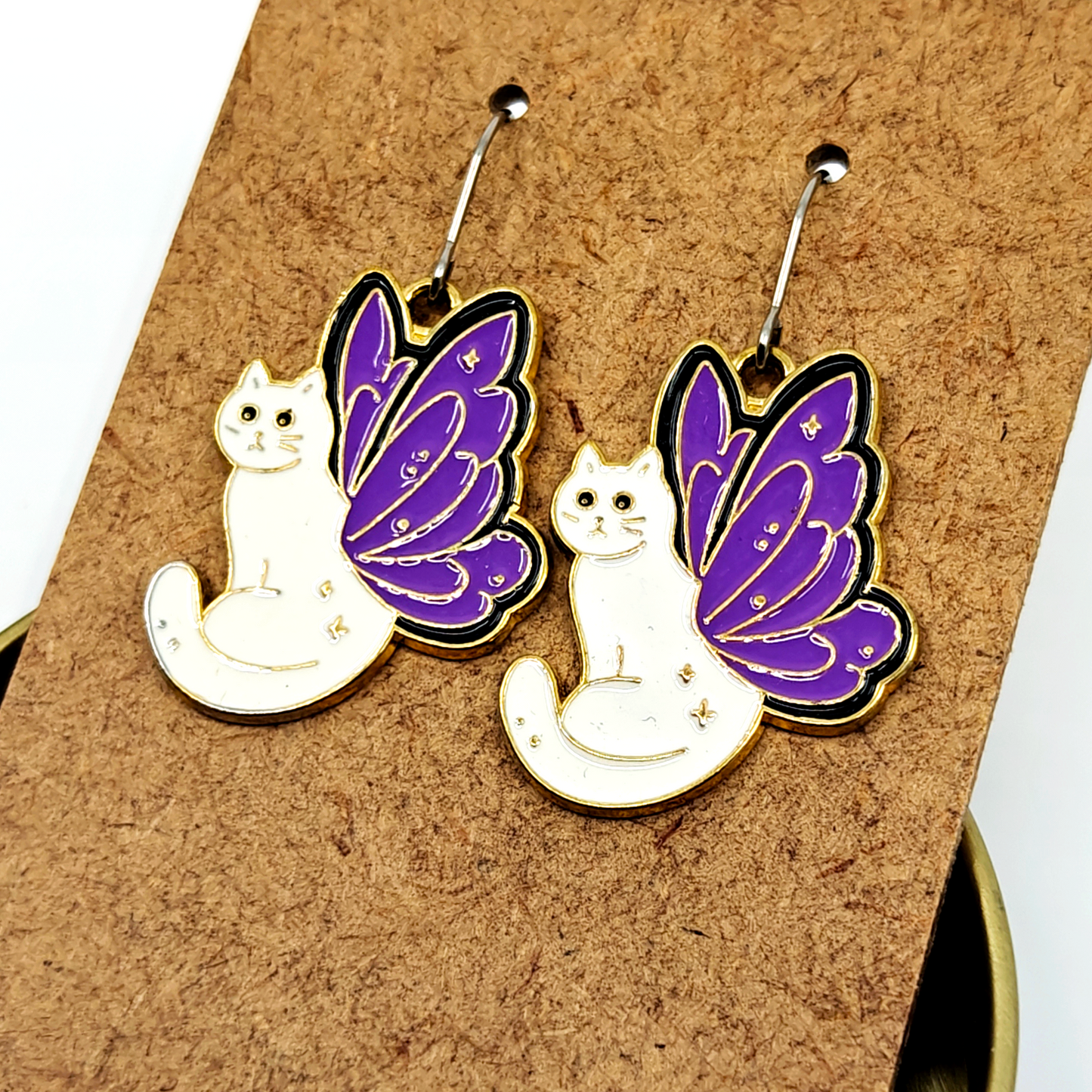 Butterfly Cat Earrings
