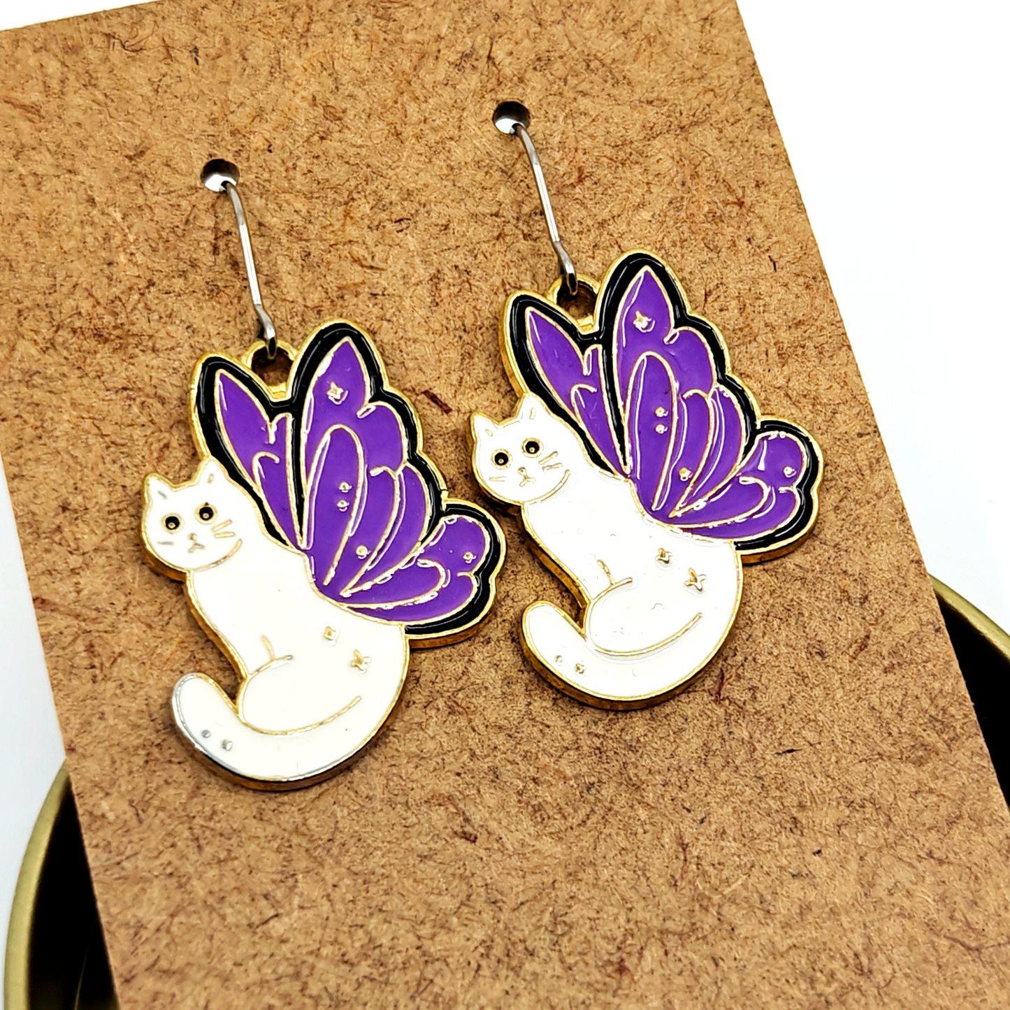 Butterfly Cat Earrings