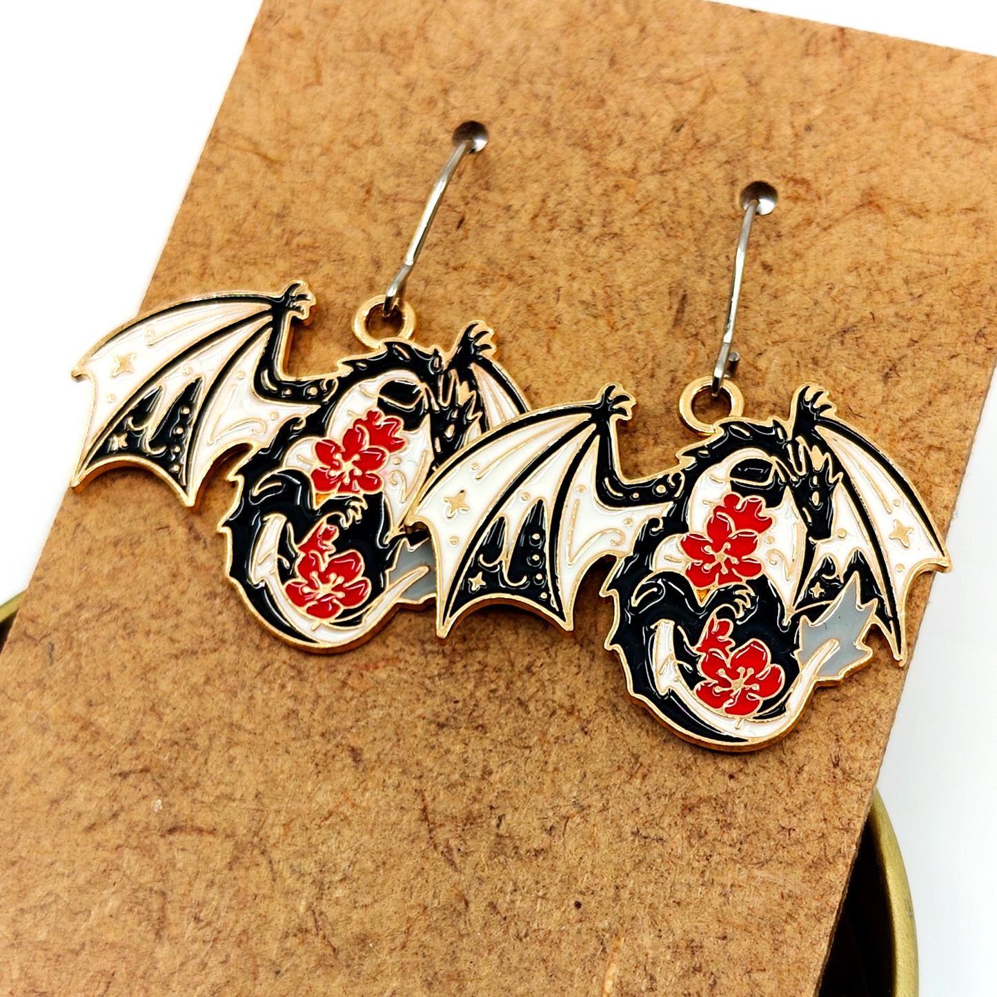Flower Dragon Earrings