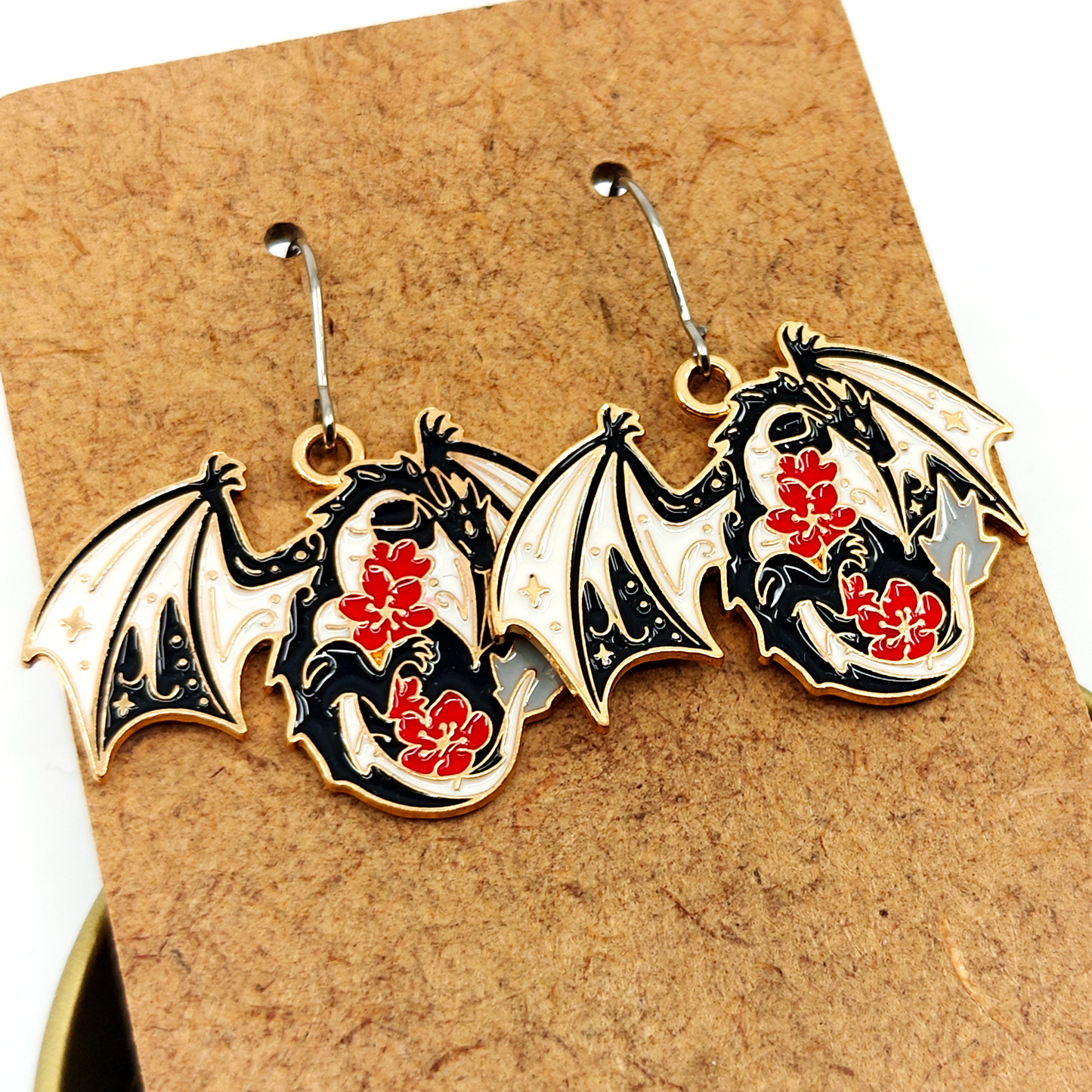 Flower Dragon Earrings