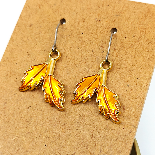Gold Autumn Leaves Earrings