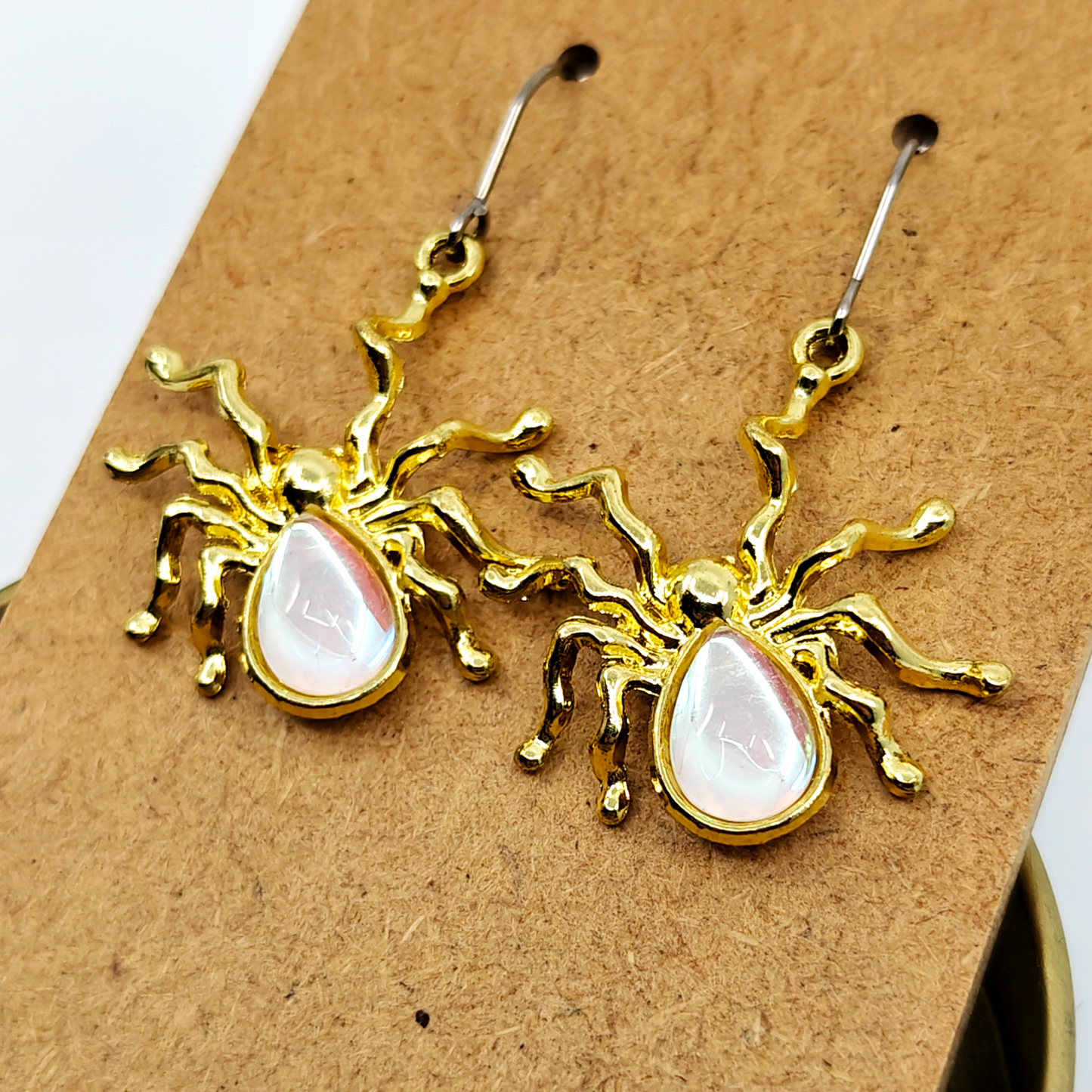 Golden Spiders Earrings