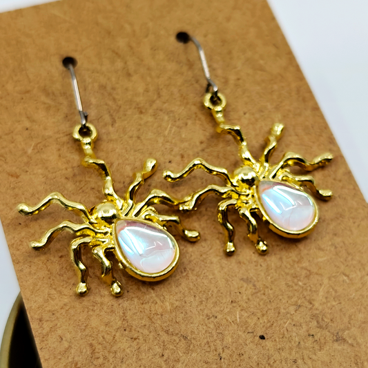 Golden Spiders Earrings