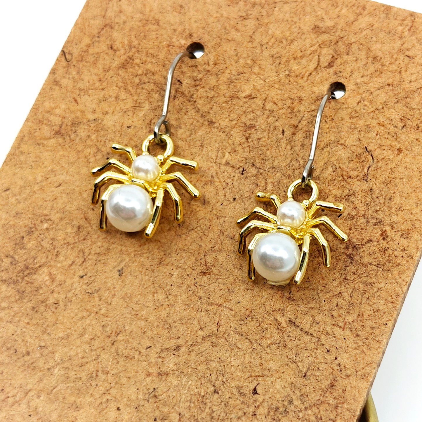 Gold Spiders Earrings