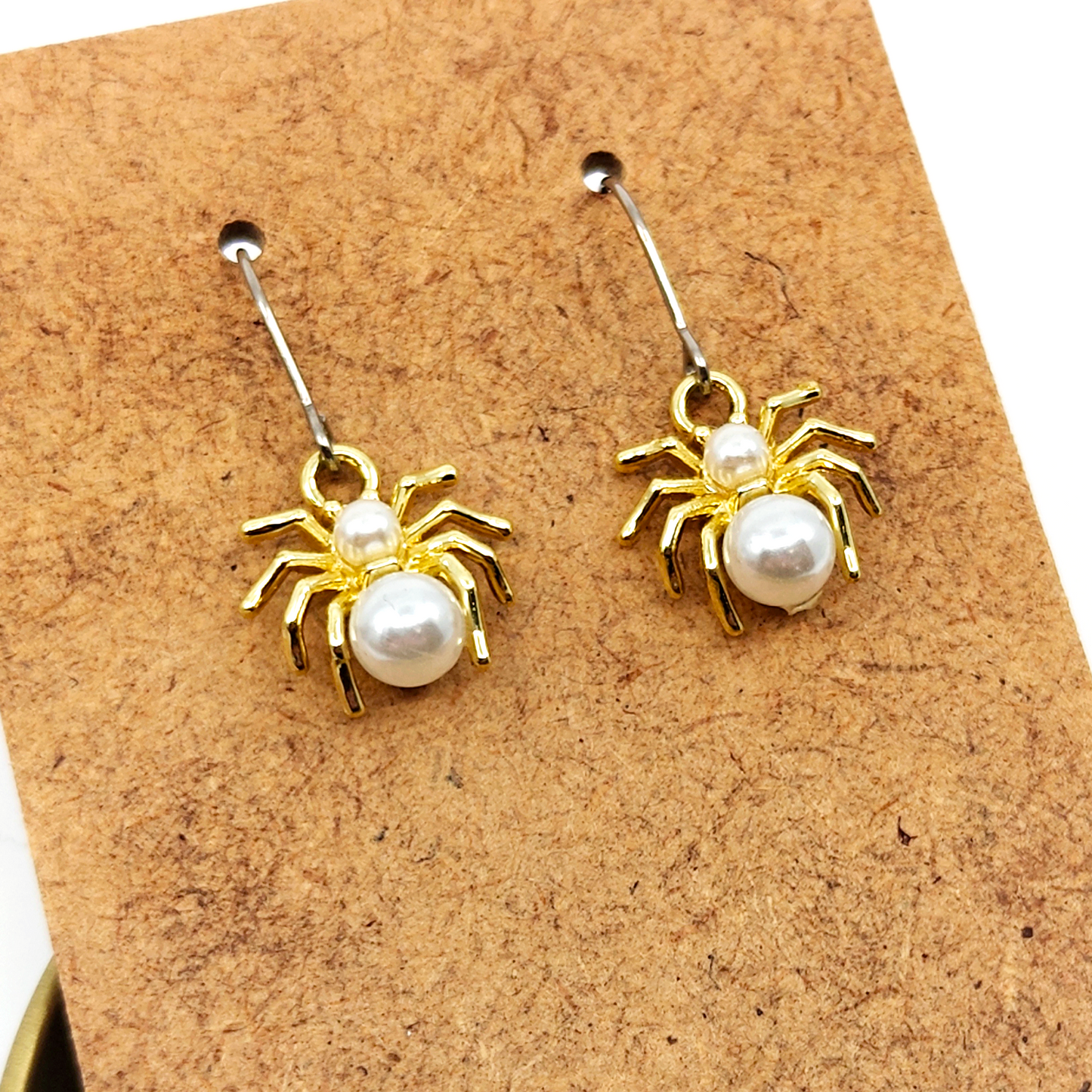 Gold Spiders Earrings