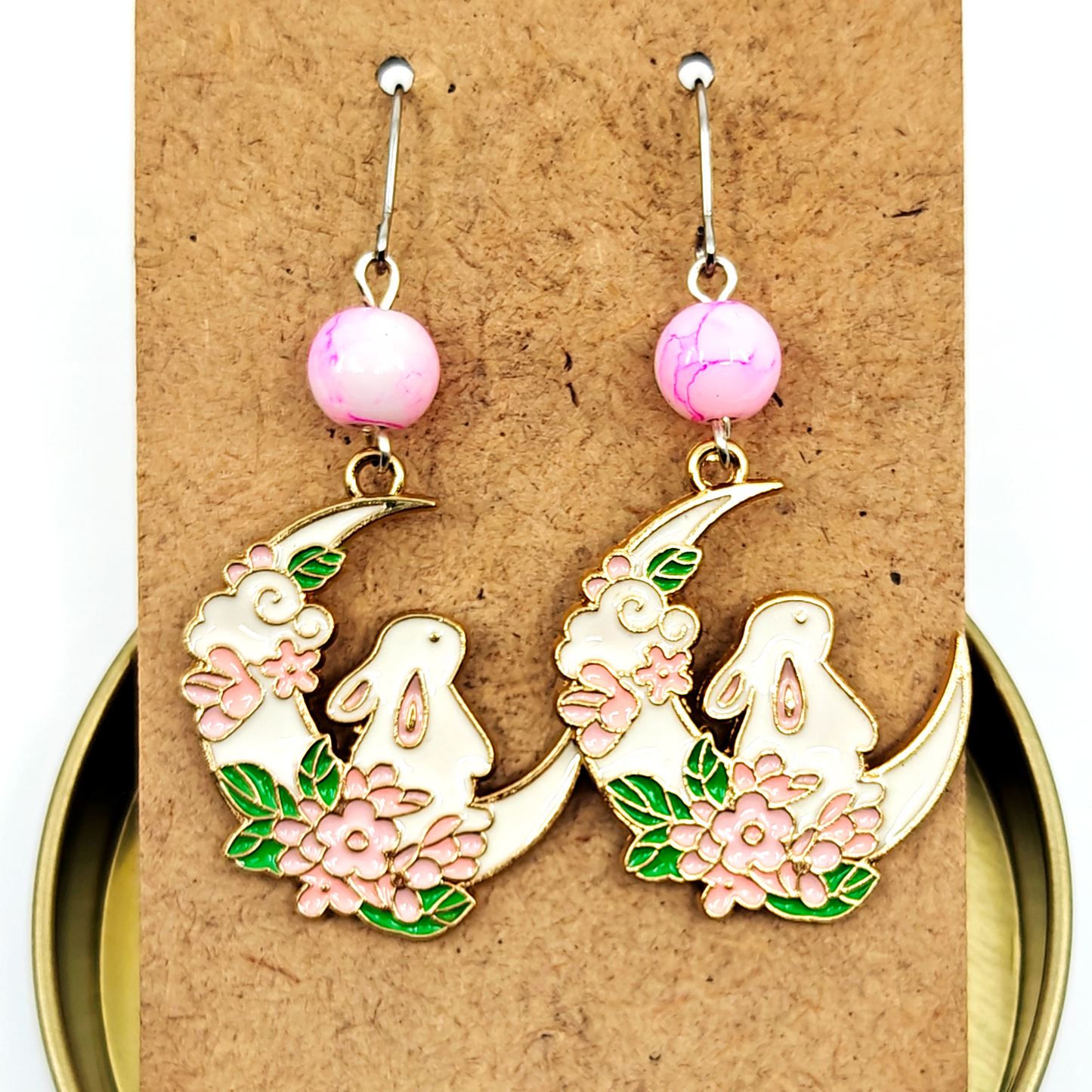 Moon Bunny Earrings