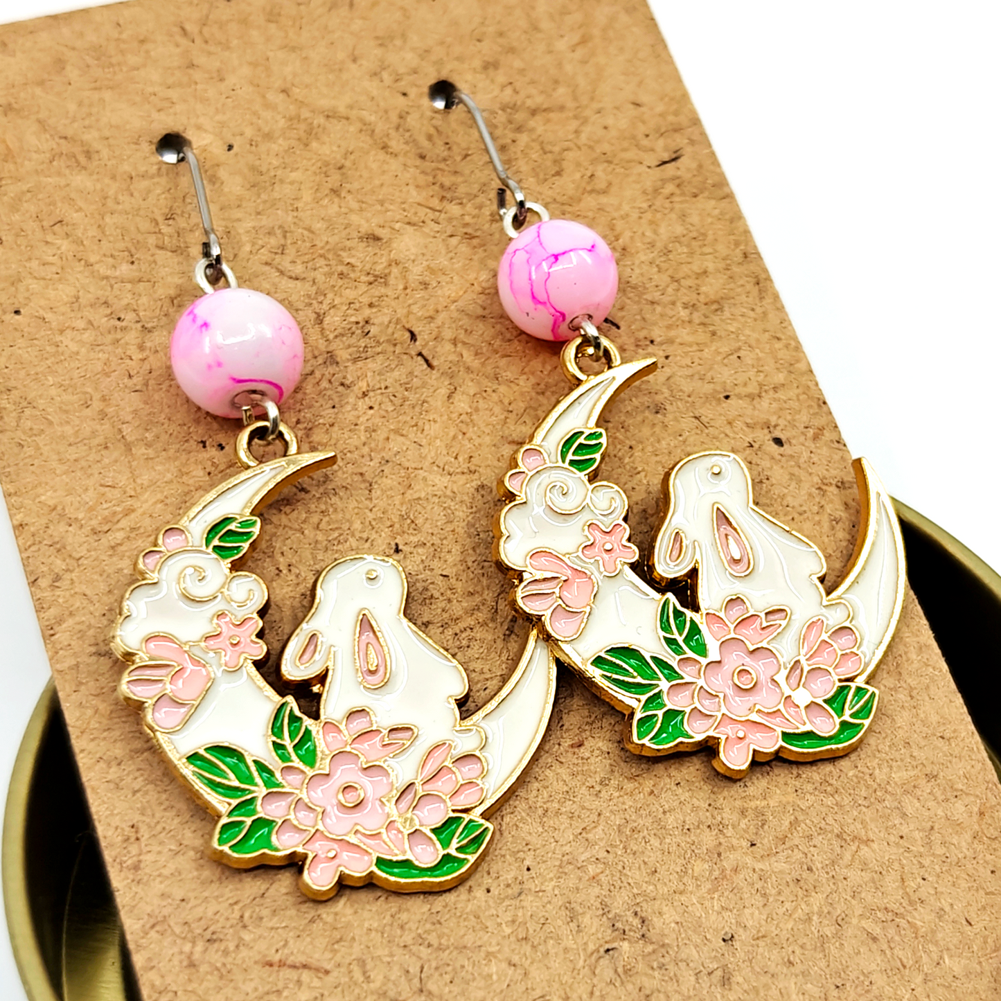 Moon Bunny Earrings
