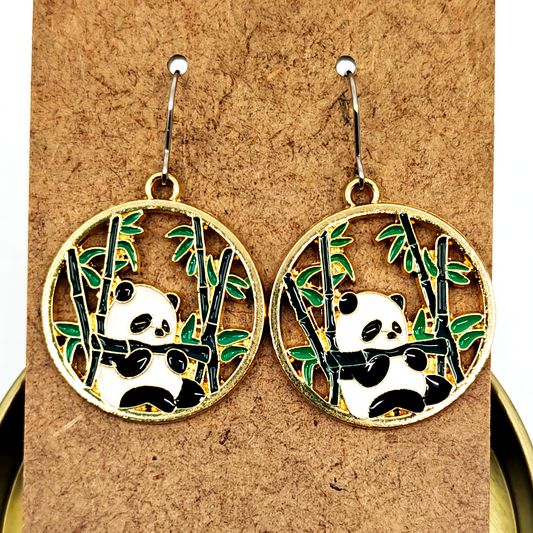 Panda Earrings