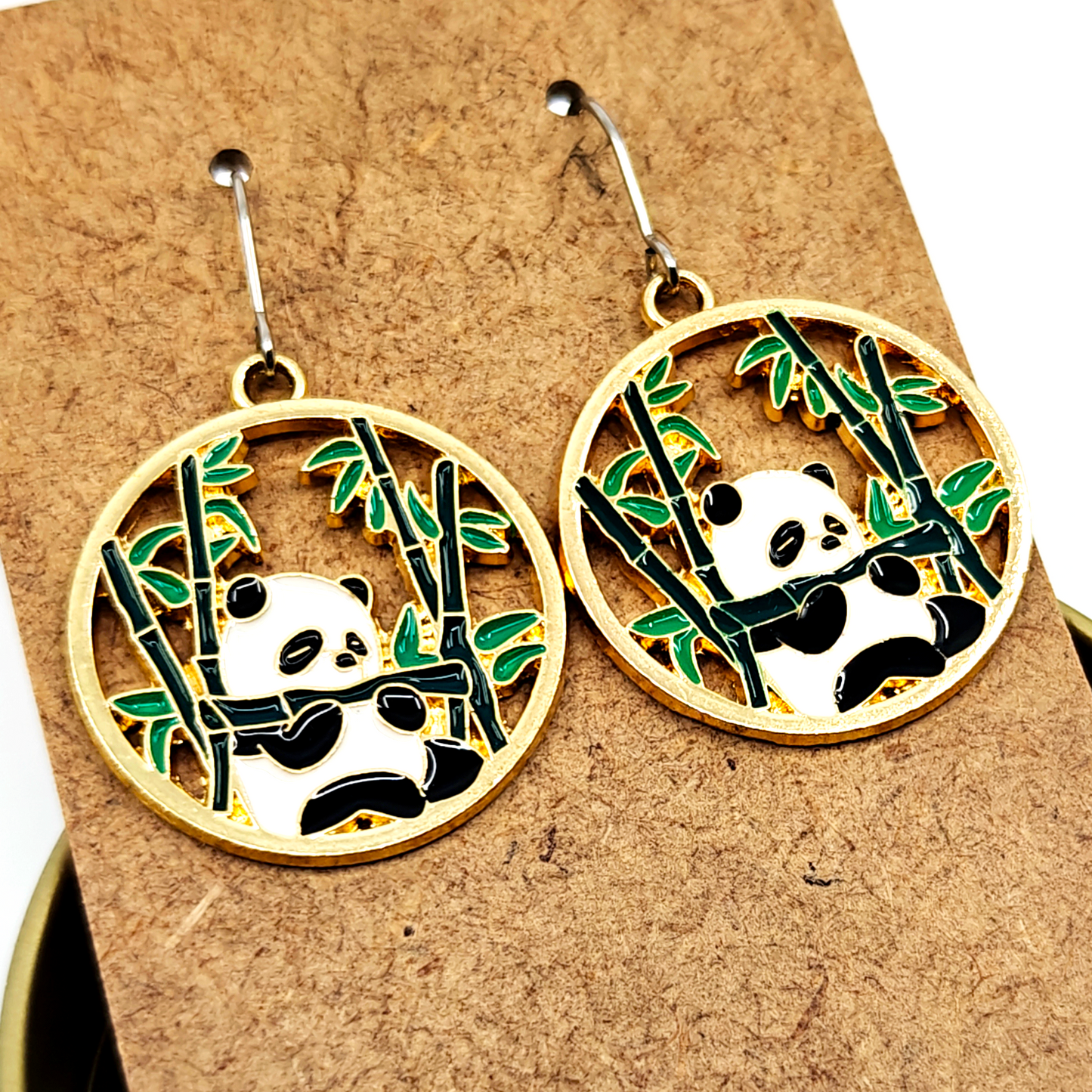 Panda Earrings